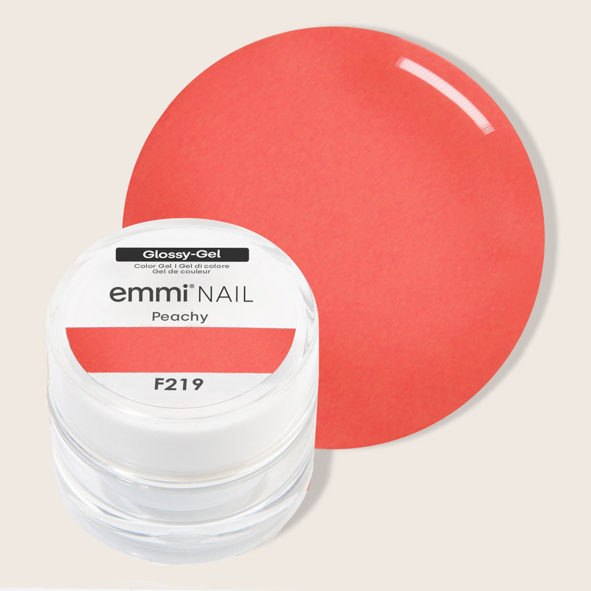 Gel brillant pour ongles Emmi Pêche 5 ml -F219-