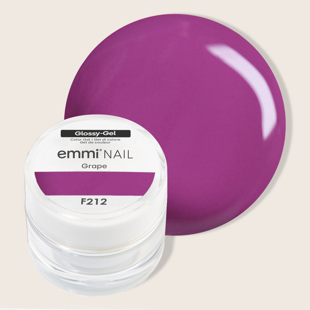 Emmi Nail Glossy Gel Grape 5ml -F212-