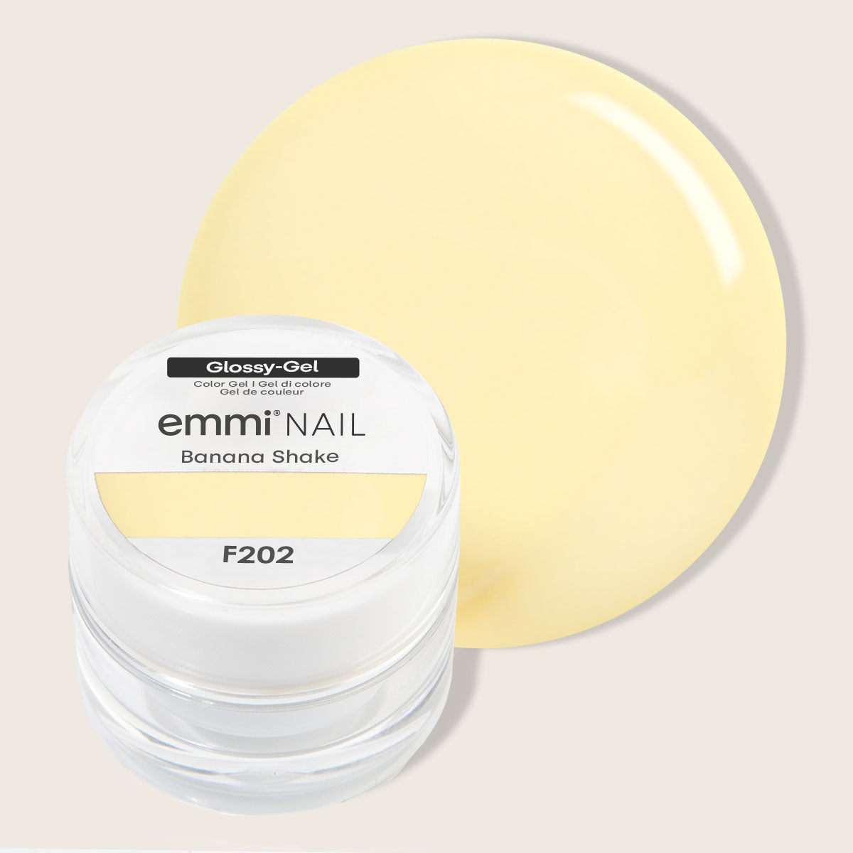 Gel brillant pour ongles Emmi Banana Shake 5 ml -F202-