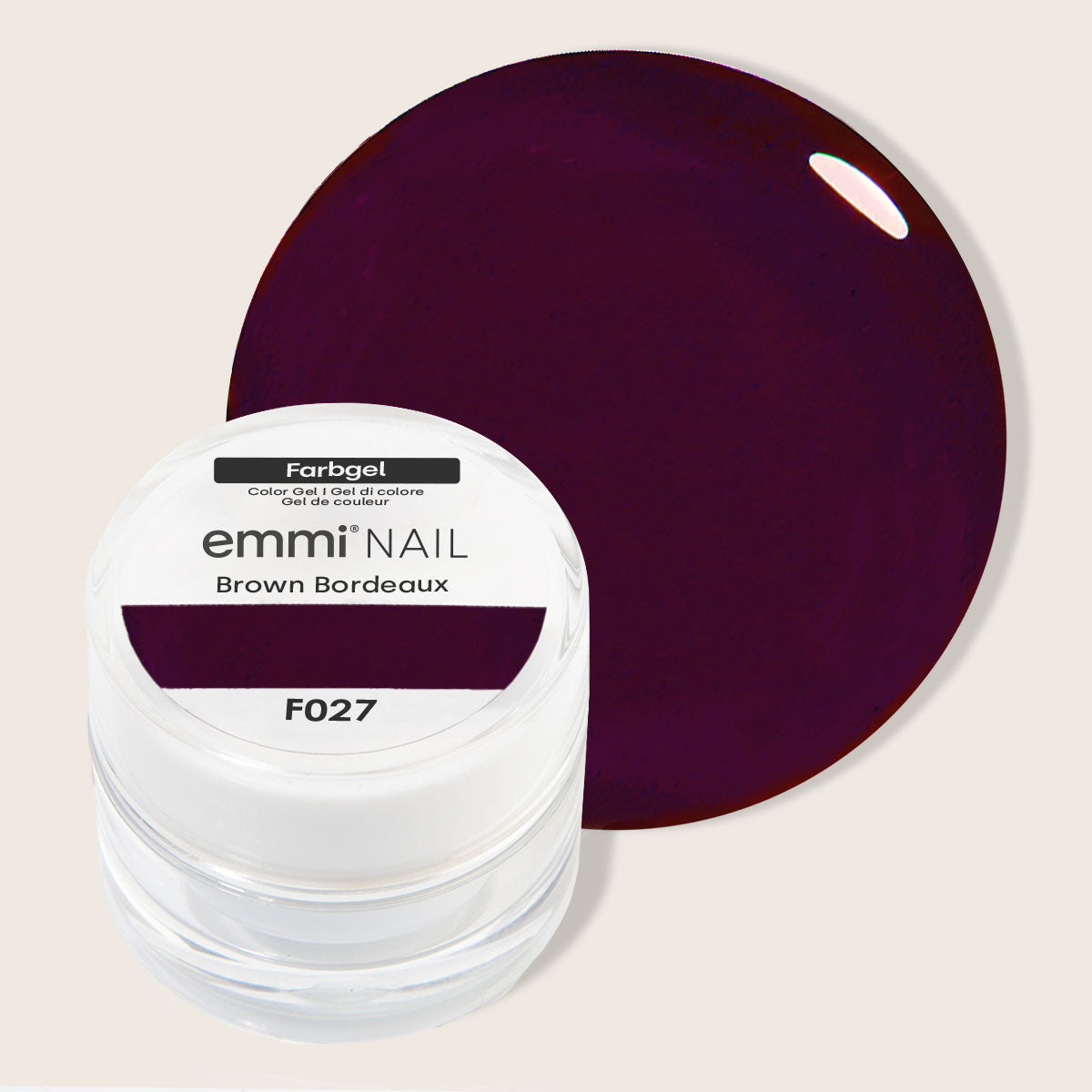 Emmi-Nail Color Gel Brown Bordeaux 5ml -F027-