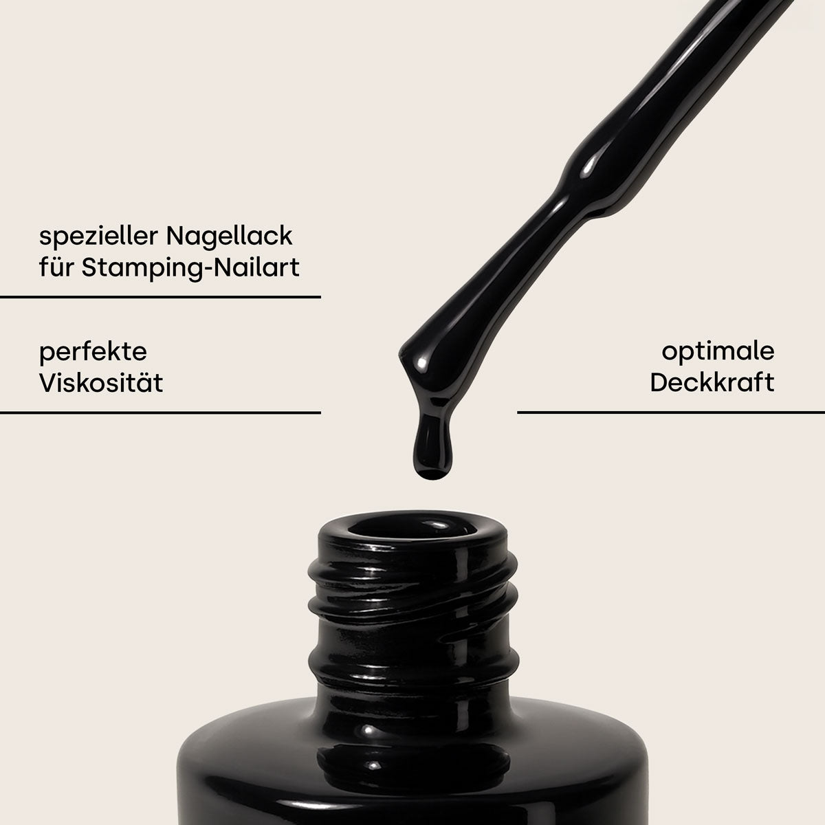Vernis à tamponner « noir nuit » 12 ml