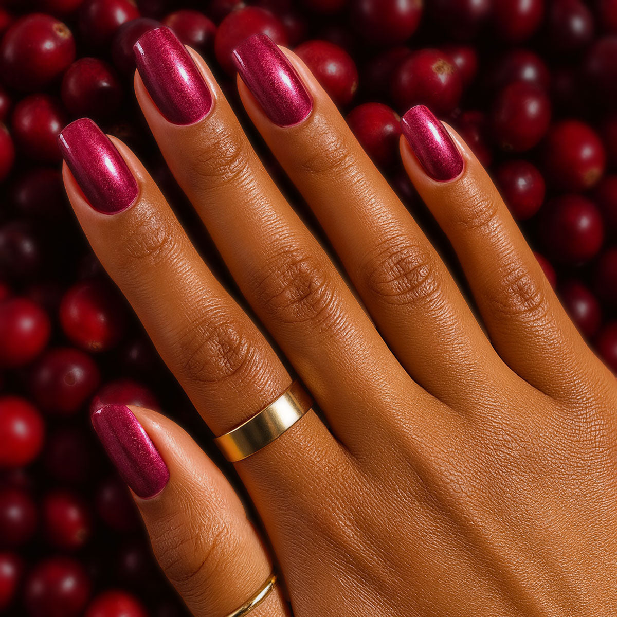 Vernis UV Shellac Métallisé Canneberge 15 ml -L383-