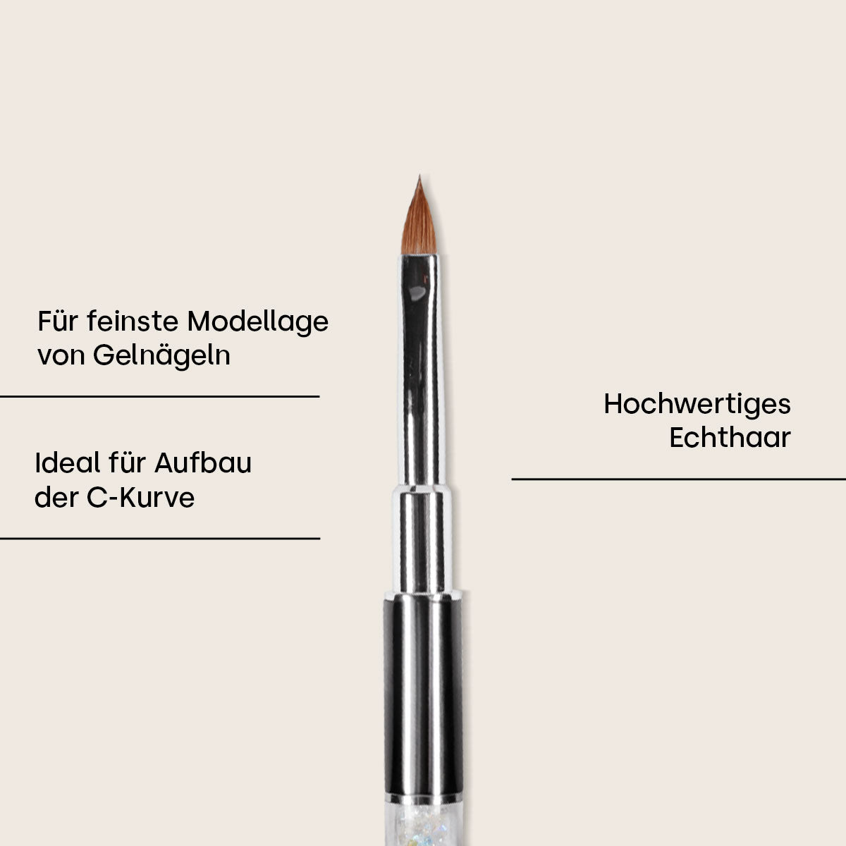 Emmi-Nail Gel-Pinsel Gr. 6 schwarz