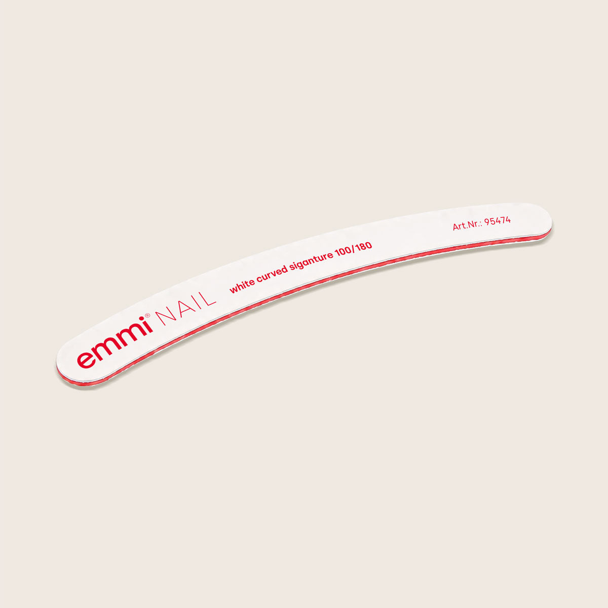 Ergonomic file white curved signature 100/180 (pack of 50)