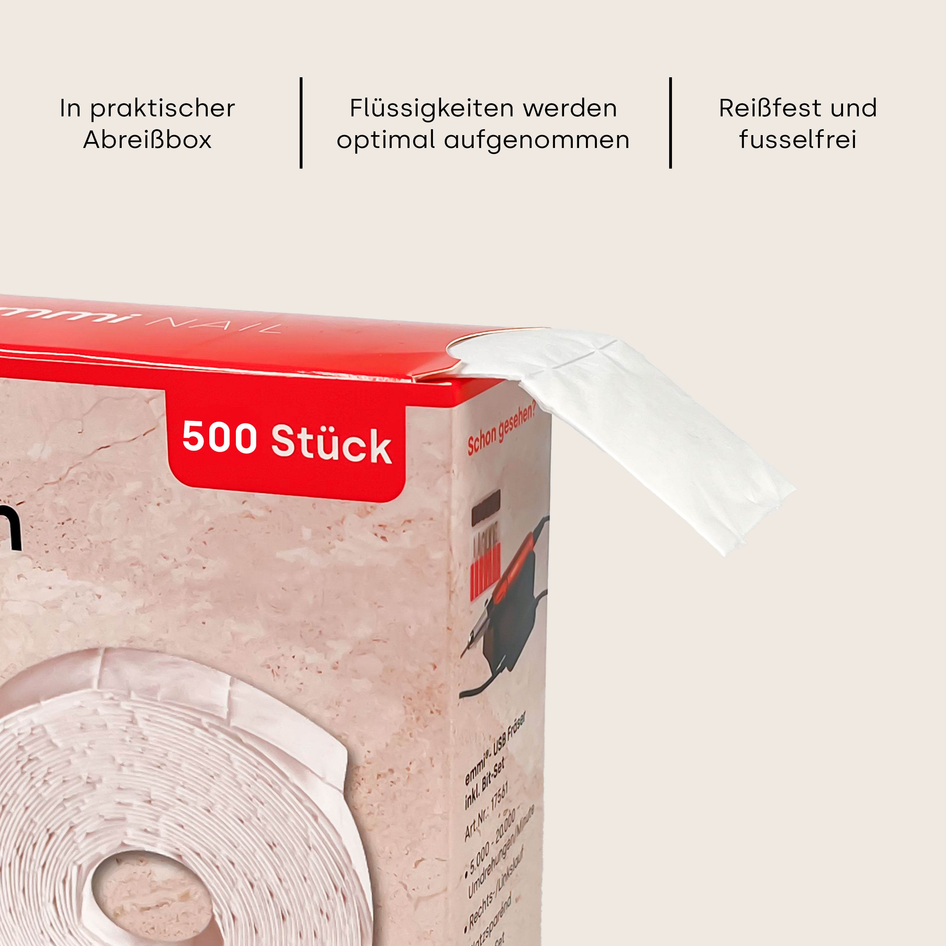 Emmi-Nail Zelletten 500Stk. + Cleaner 500ml Set