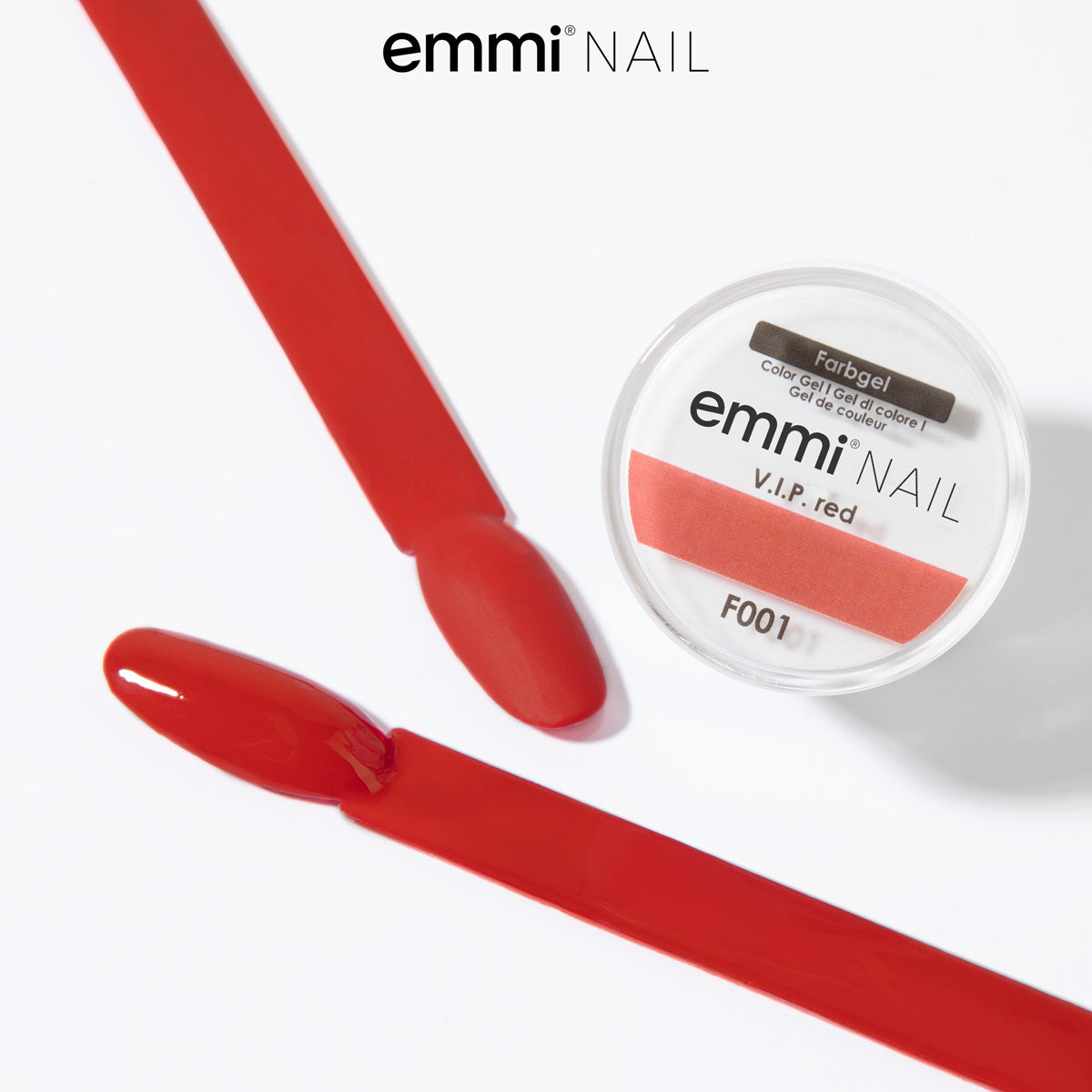 Gel de couleur pour ongles Emmi VIP rouge 5 ml -F001-
