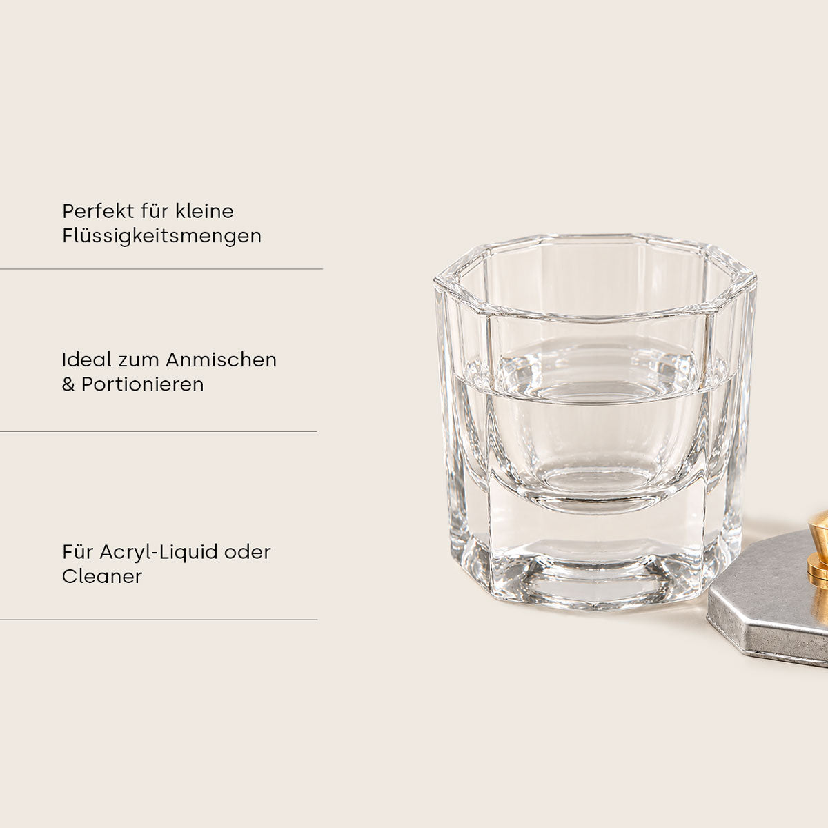 Dappen Dish Glasbehälter mit Deckel 7,5ml