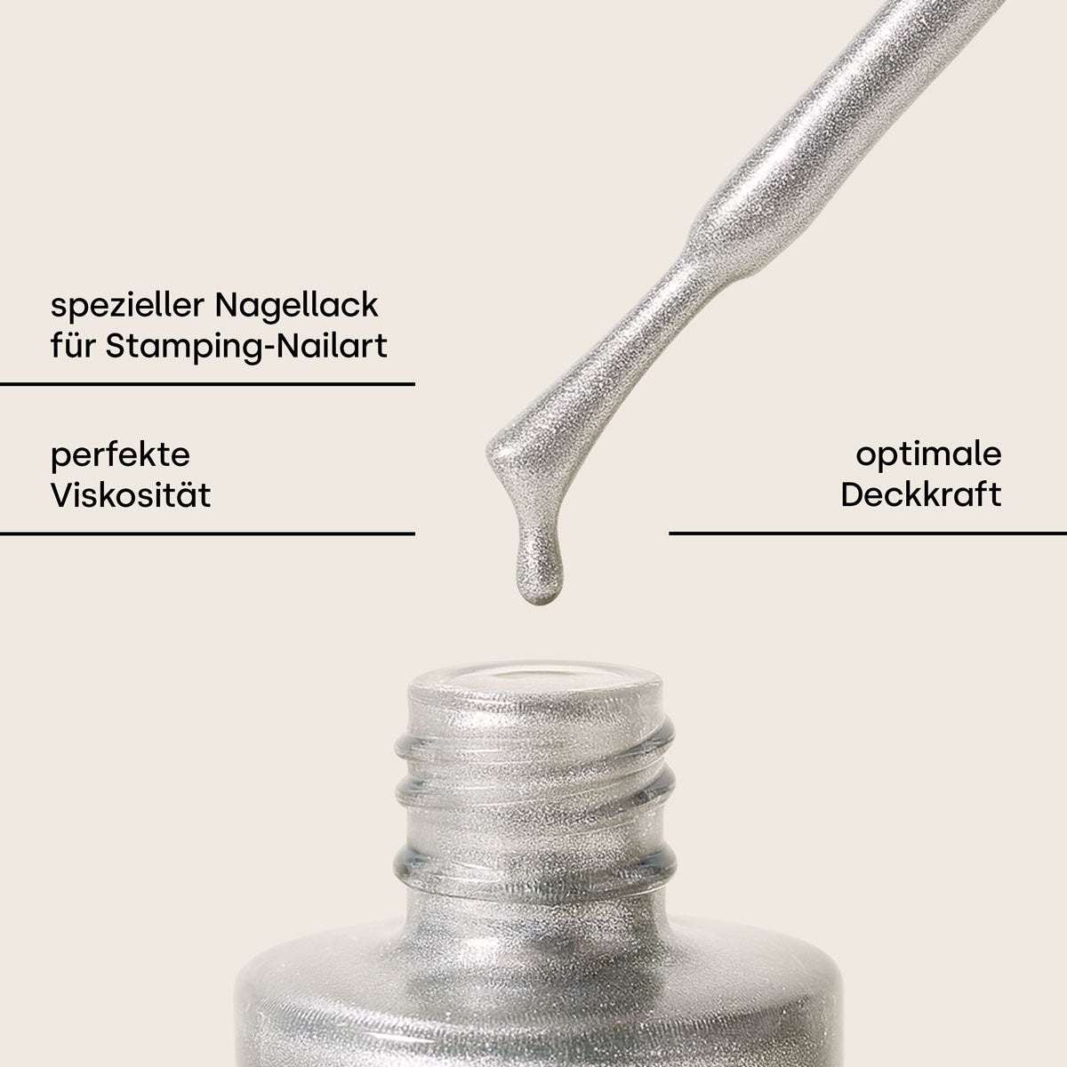 Stamping varnish "silver chrome" 15ml