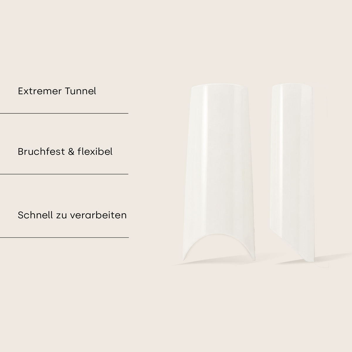 Tunnel tips natural 100 pieces