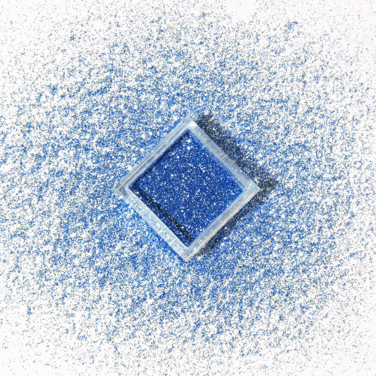 Poudre pailletée bleue