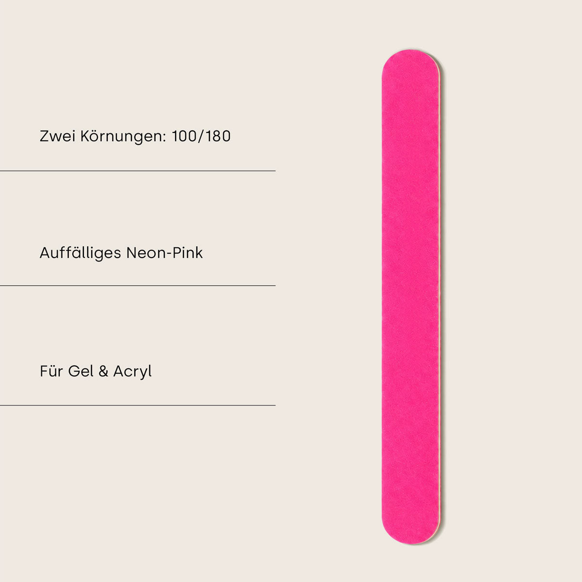 Lime professionnelle Emmi-Nail rose fluo 100/180