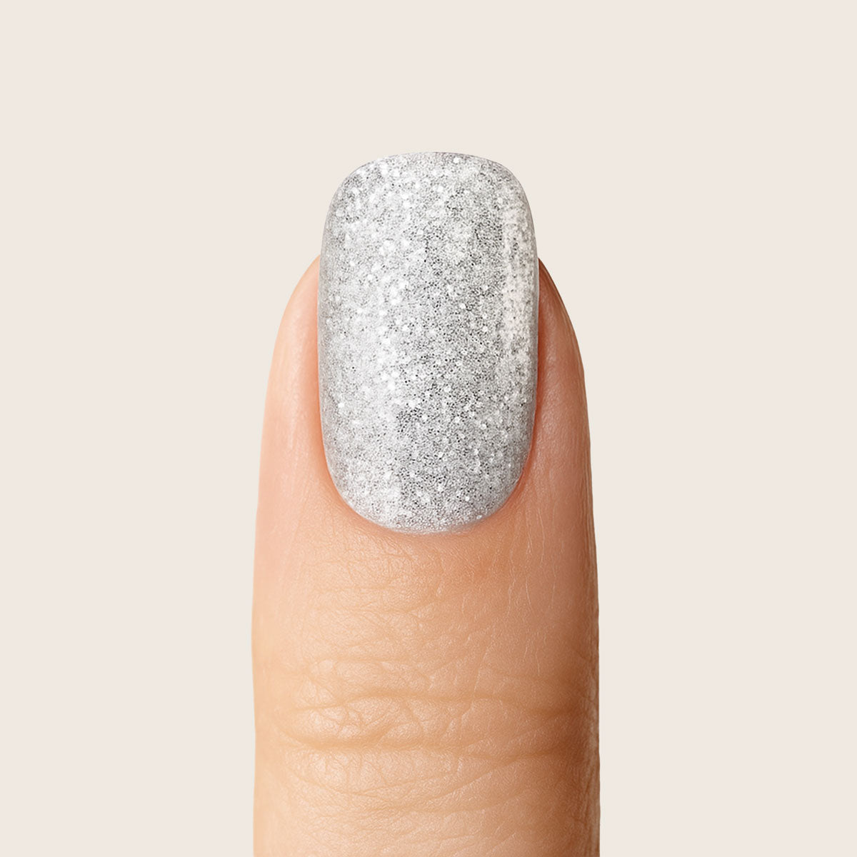 Shellac UV Polish Silver Glitter 15ml -L296-