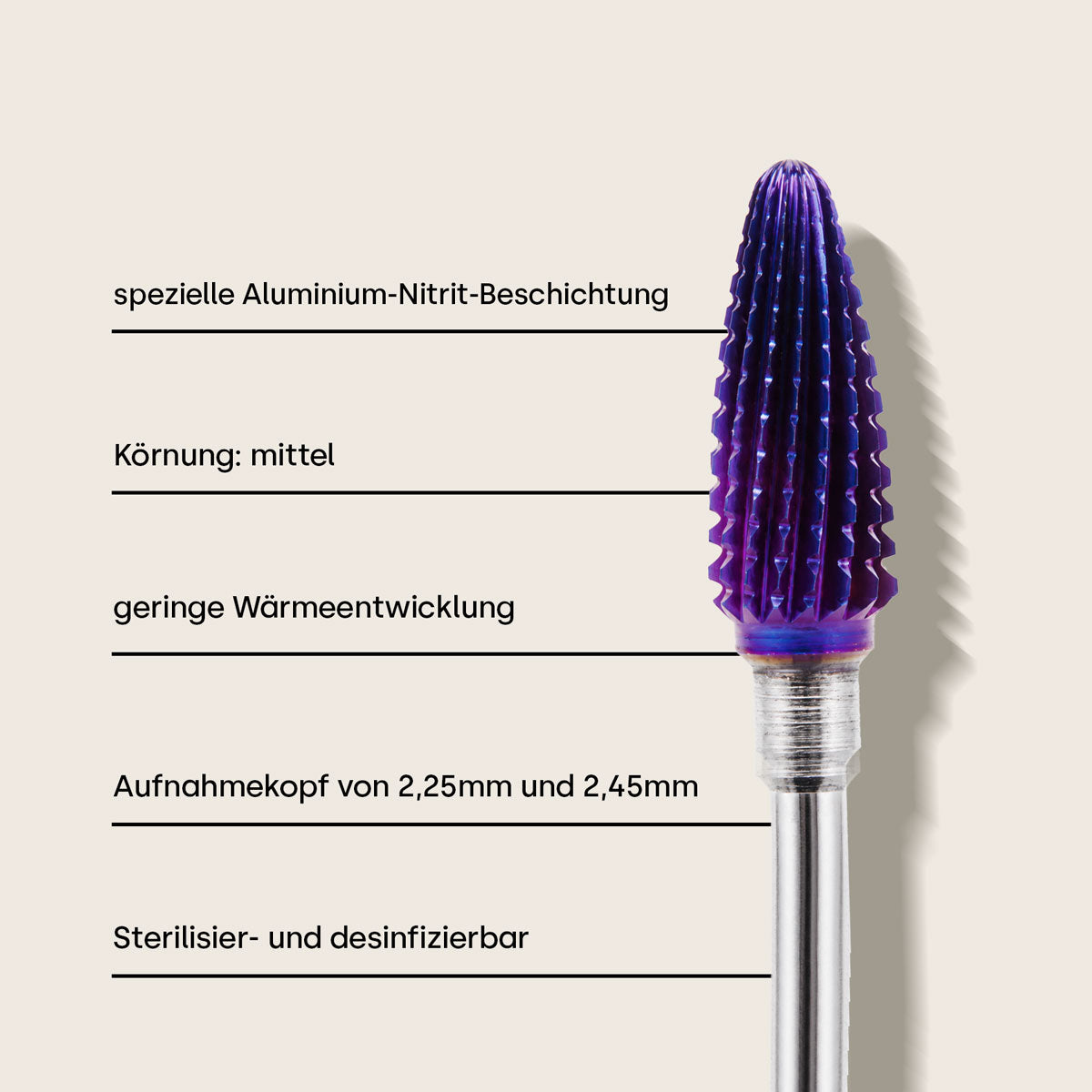 Emmi-Nail Hartmetall-Bit Tropfen *medium*