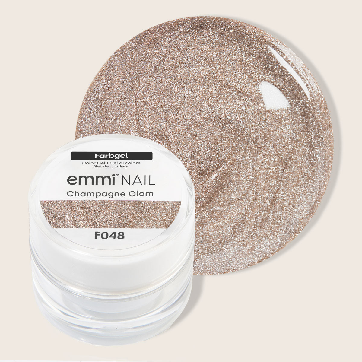 Gel de couleur pour ongles Emmi-Champagne Glam 5 ml -F048-