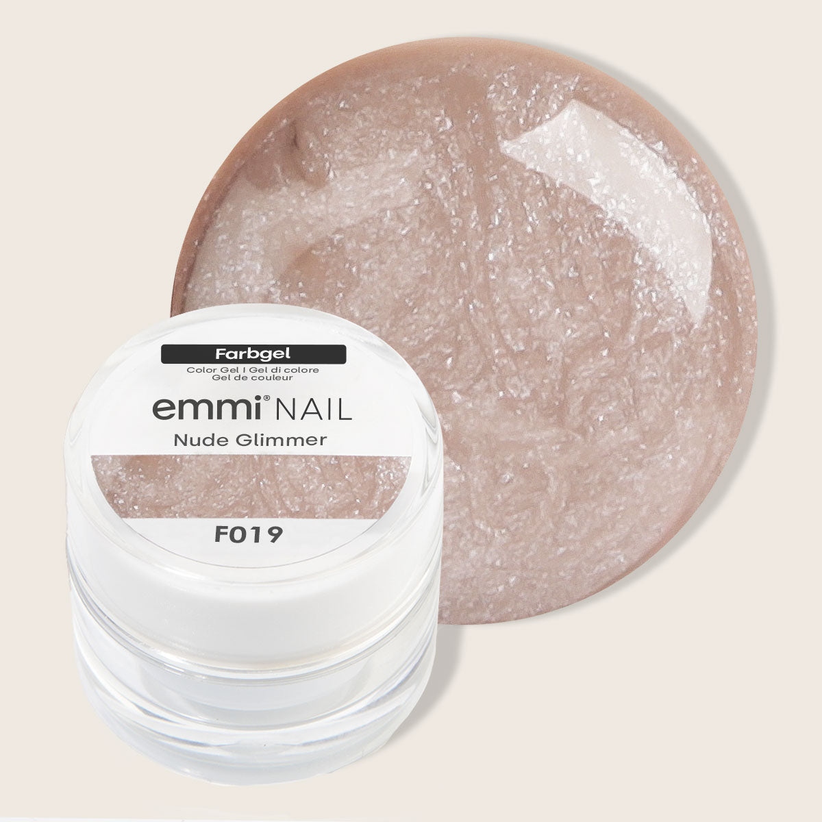 Gel de couleur Emmi-Nail Nude Glitter 5 ml -F019-