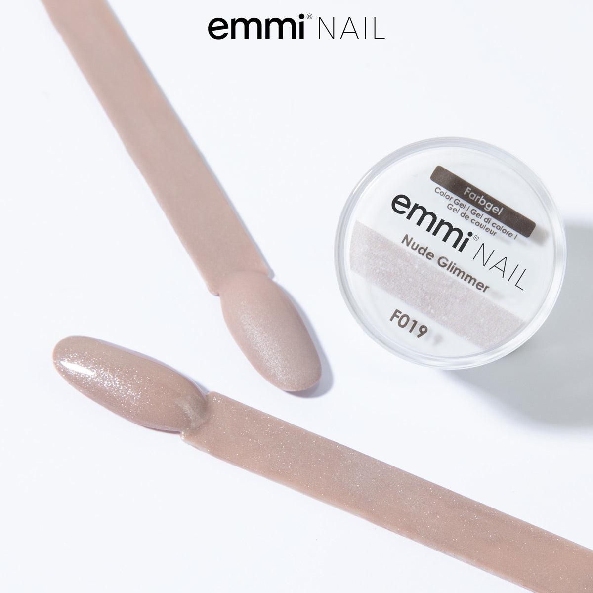 Gel de couleur Emmi-Nail Nude Glitter 5 ml -F019-