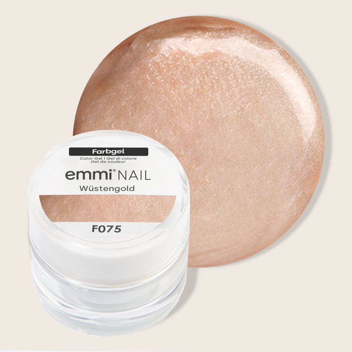 Gel de couleur pour ongles Emmi Or du désert 5 ml -F075-