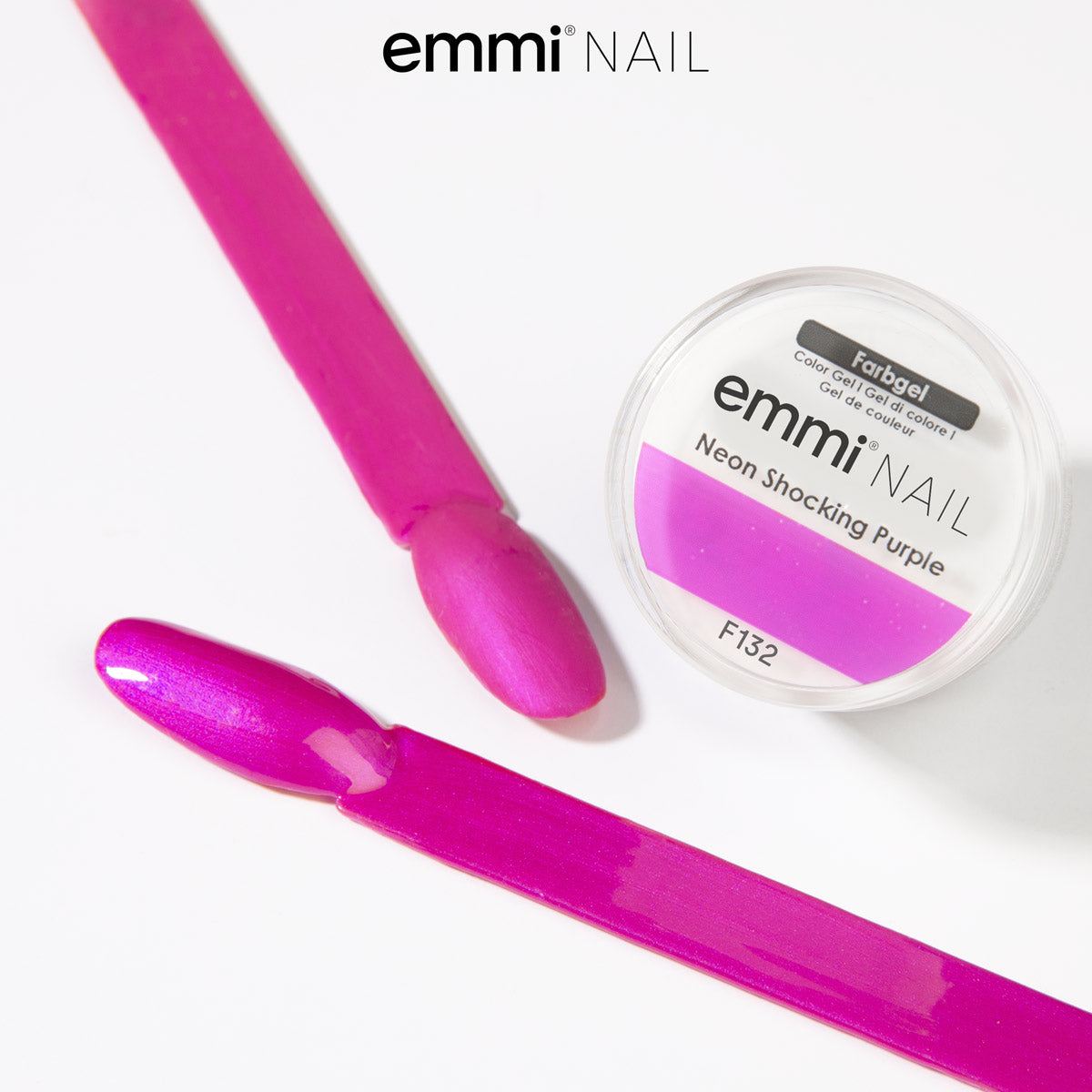Gel de couleur pour ongles Emmi-Nail Neon Shocking Purple -F132-