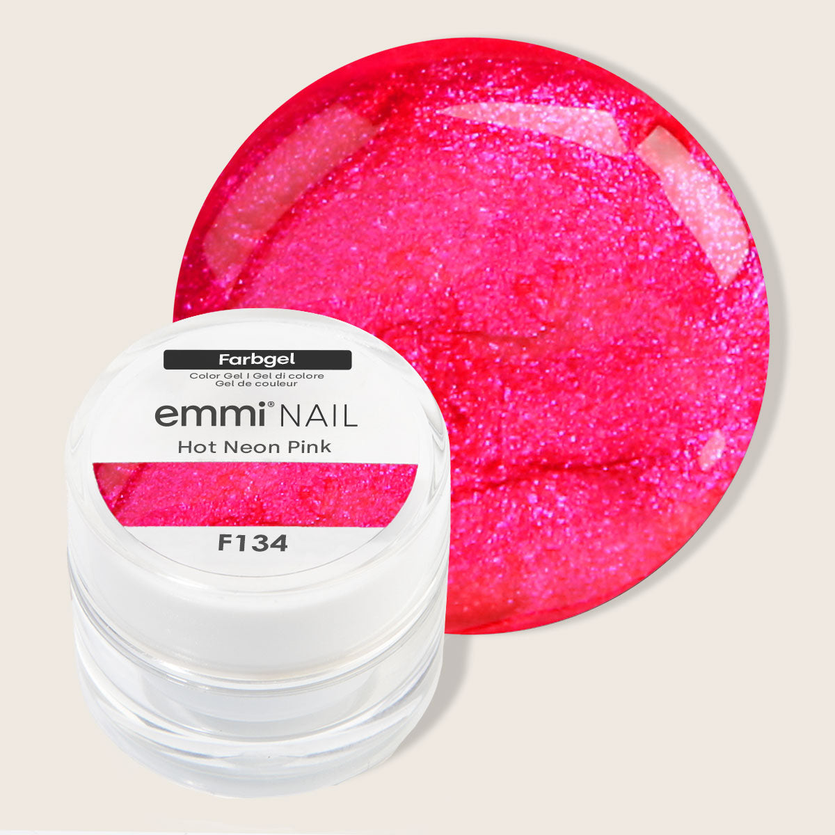 Gel de couleur Emmi-Nail Rose fluo chaud 5 ml -F134-