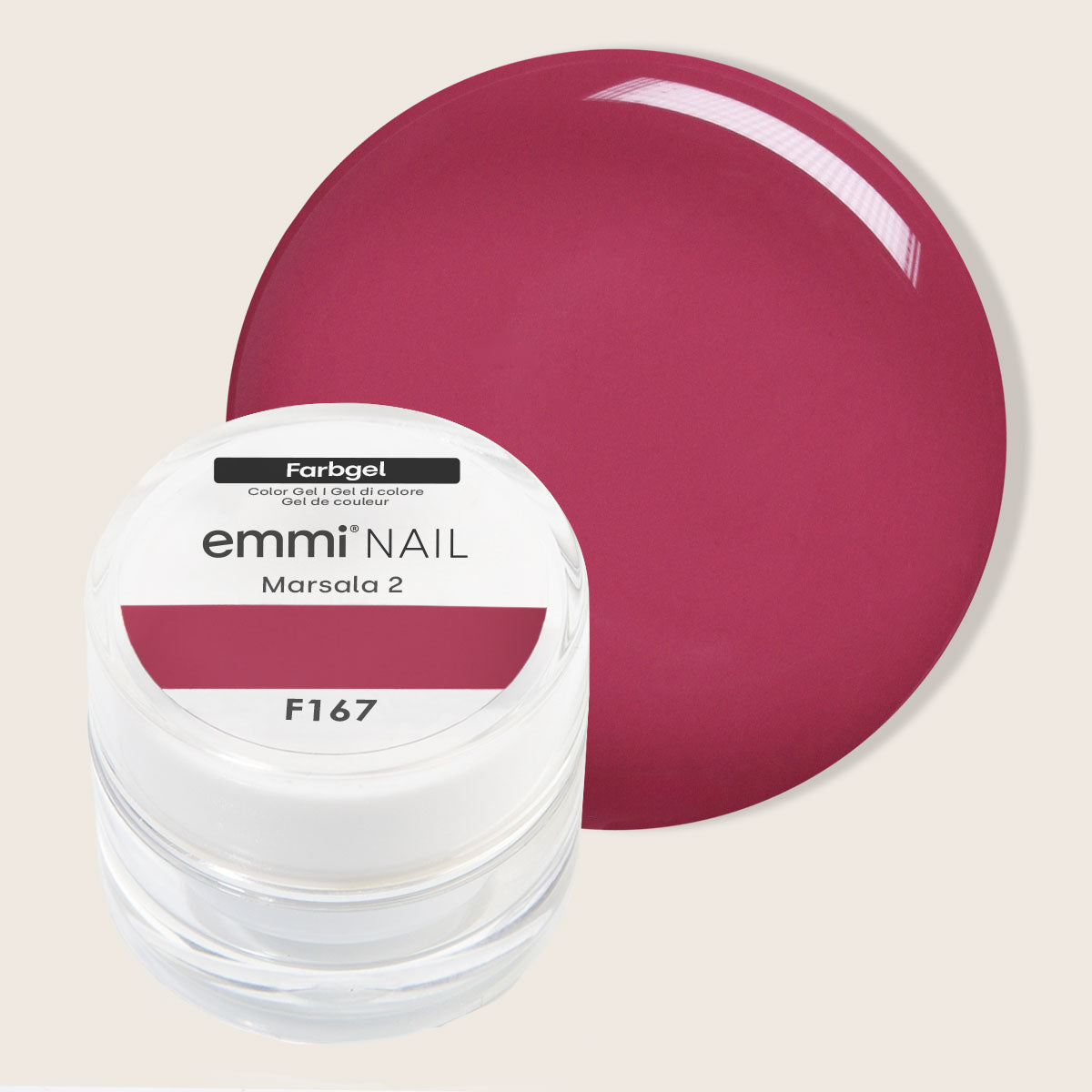 Gel de couleur pour ongles Emmi Marsala 2 5 ml -F167-
