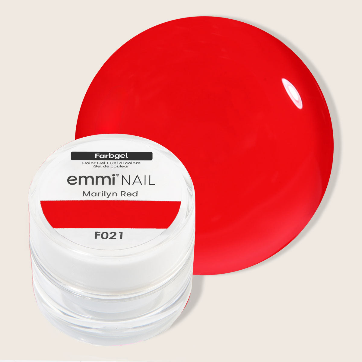 Gel de couleur pour ongles Emmi-Rouge Marilyn 5 ml -F021-