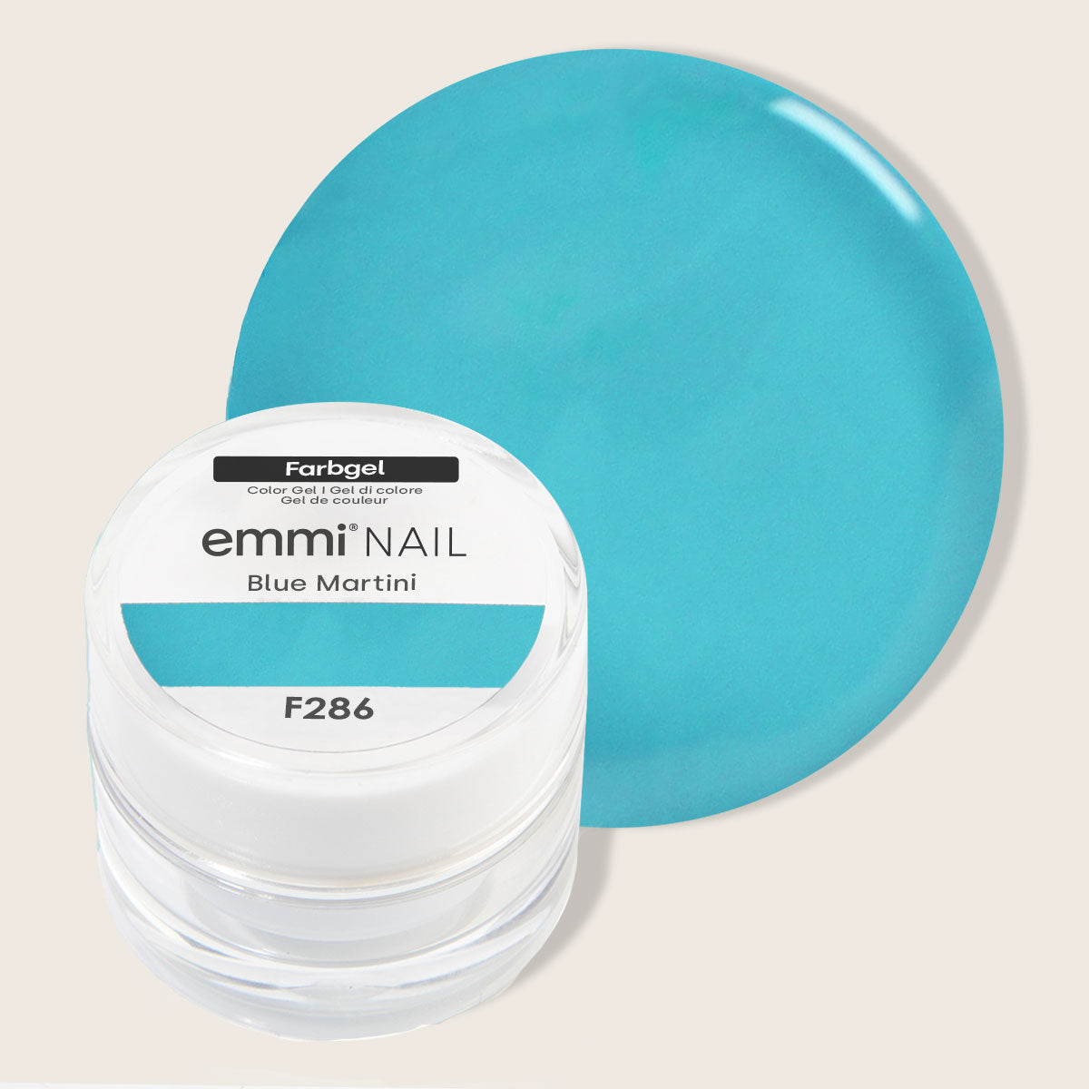Gel de couleur pour ongles Emmi Blue Martini -F286-