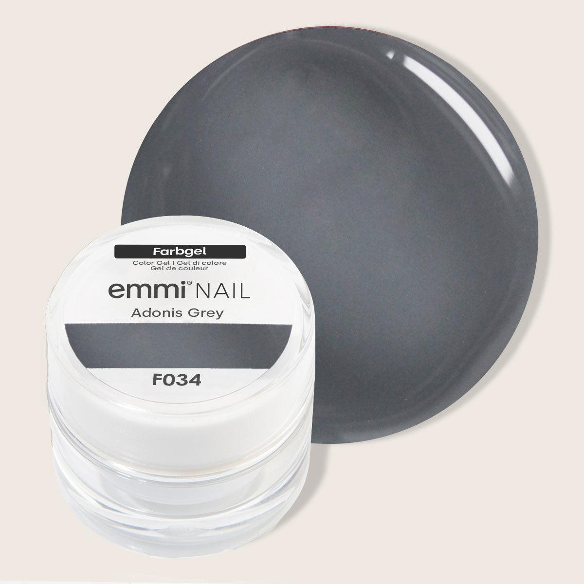 Gel de couleur Emmi-Nail Adonis Grey 5 ml -F034-