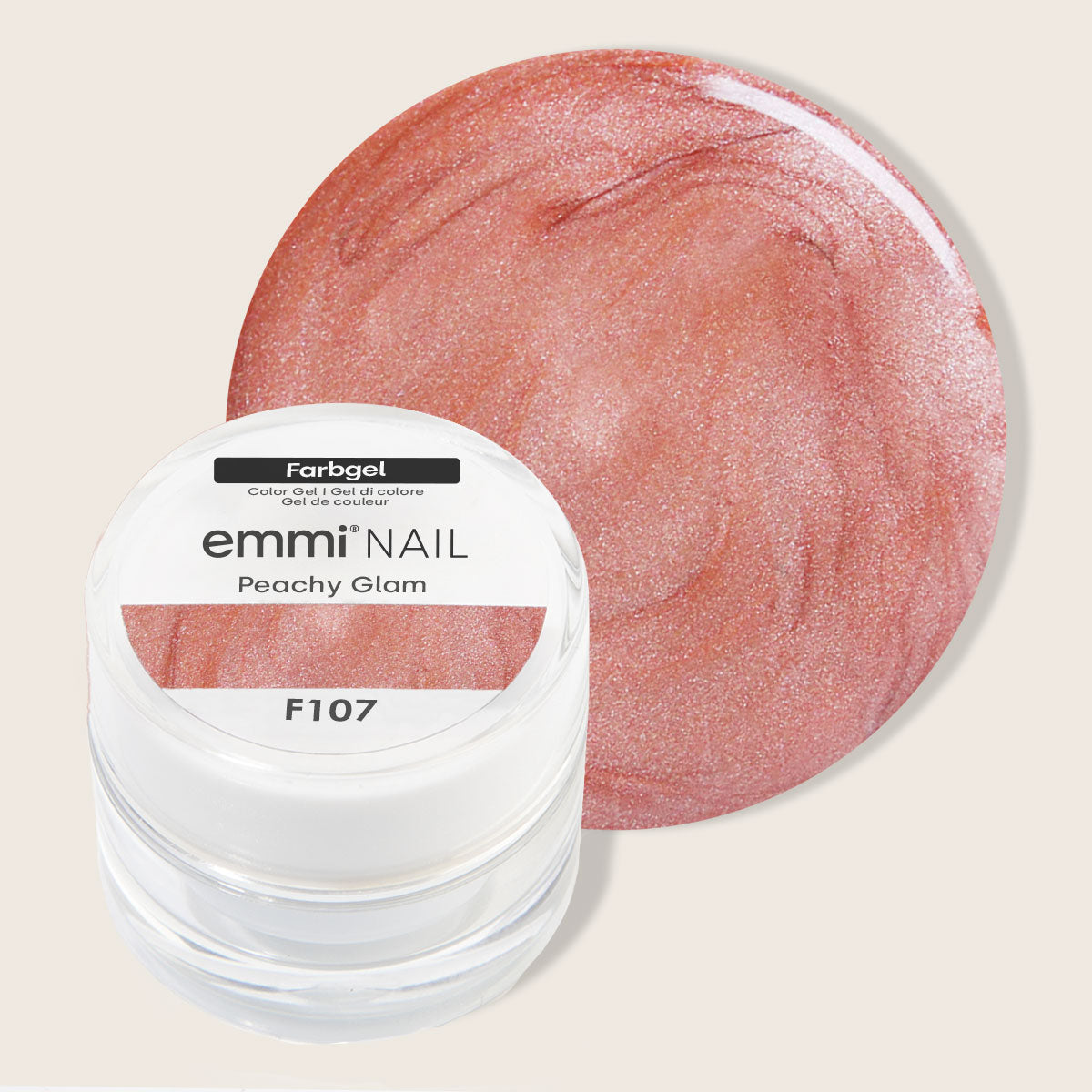 Gel de couleur pour ongles Emmi Peachy Glam 5 ml -F107-