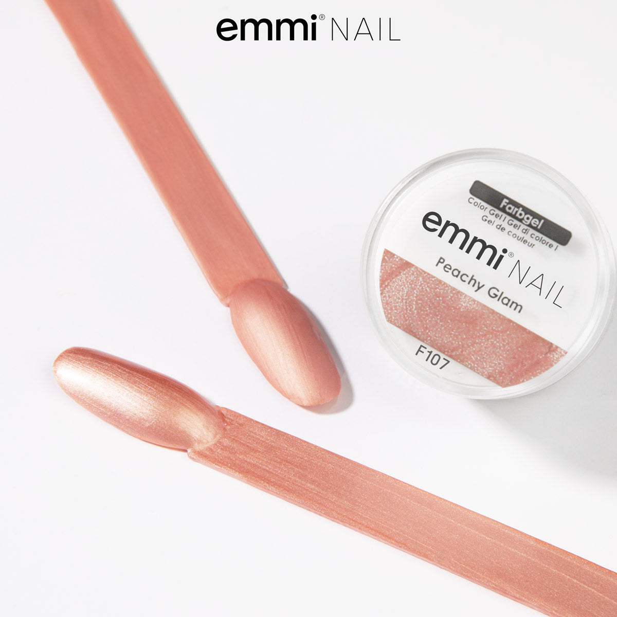 Gel de couleur pour ongles Emmi Peachy Glam 5 ml -F107-