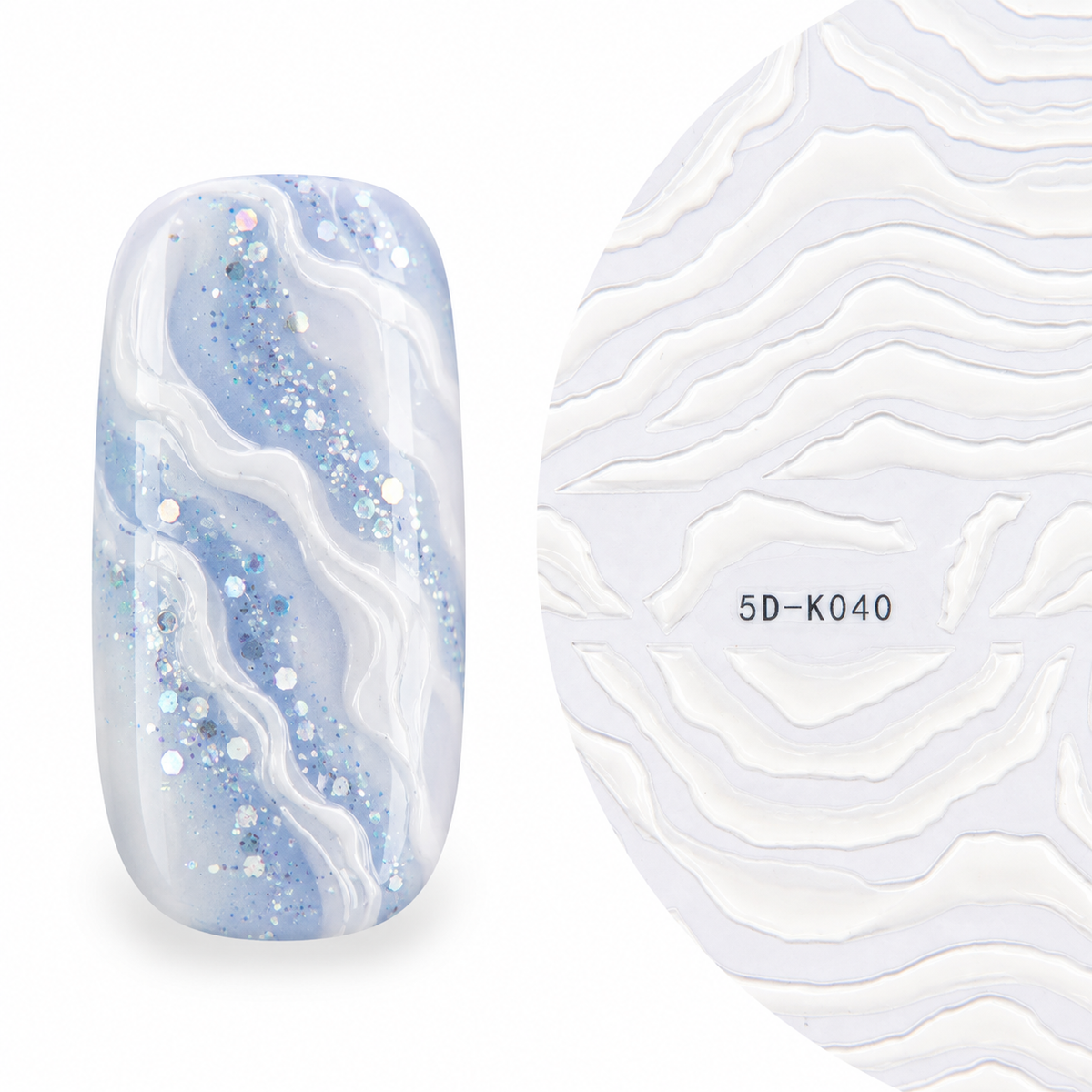 5D Art Nail Sticker Cloud