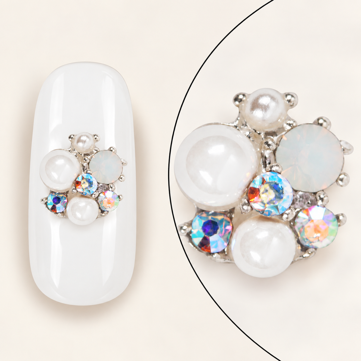 Nail Charm Brosche Perlen