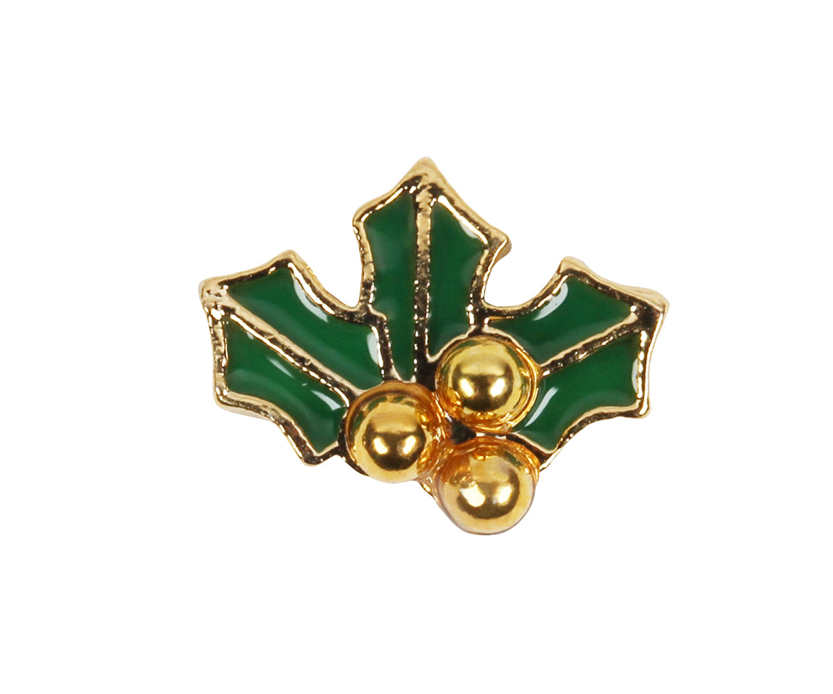 Nail Charm Mistletoe Green