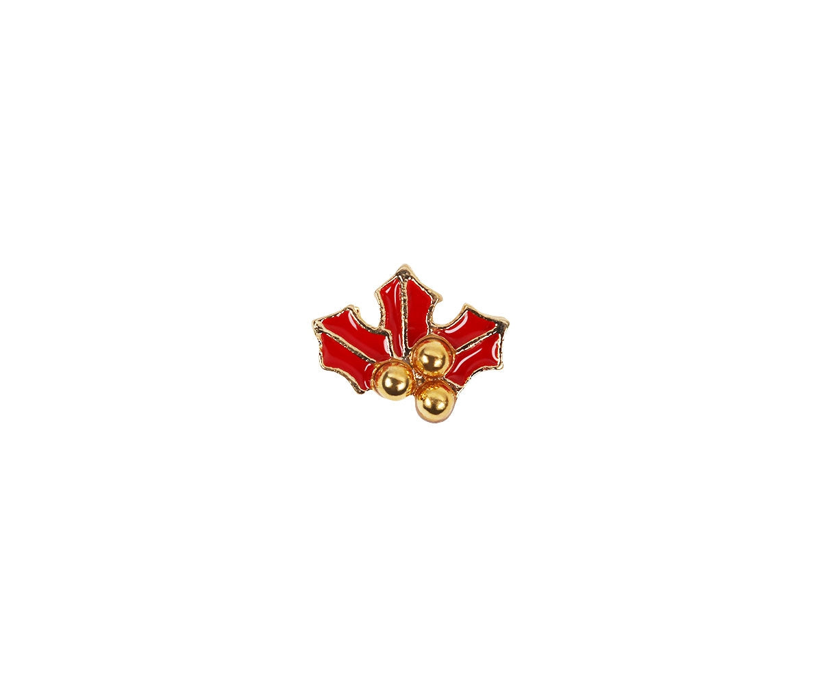 Nail Charm Mistletoe Red