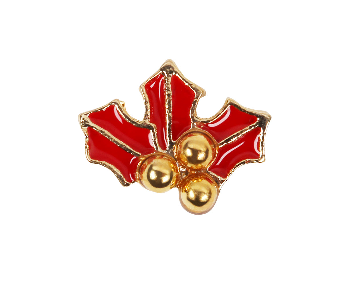 Nail Charm Mistletoe Red