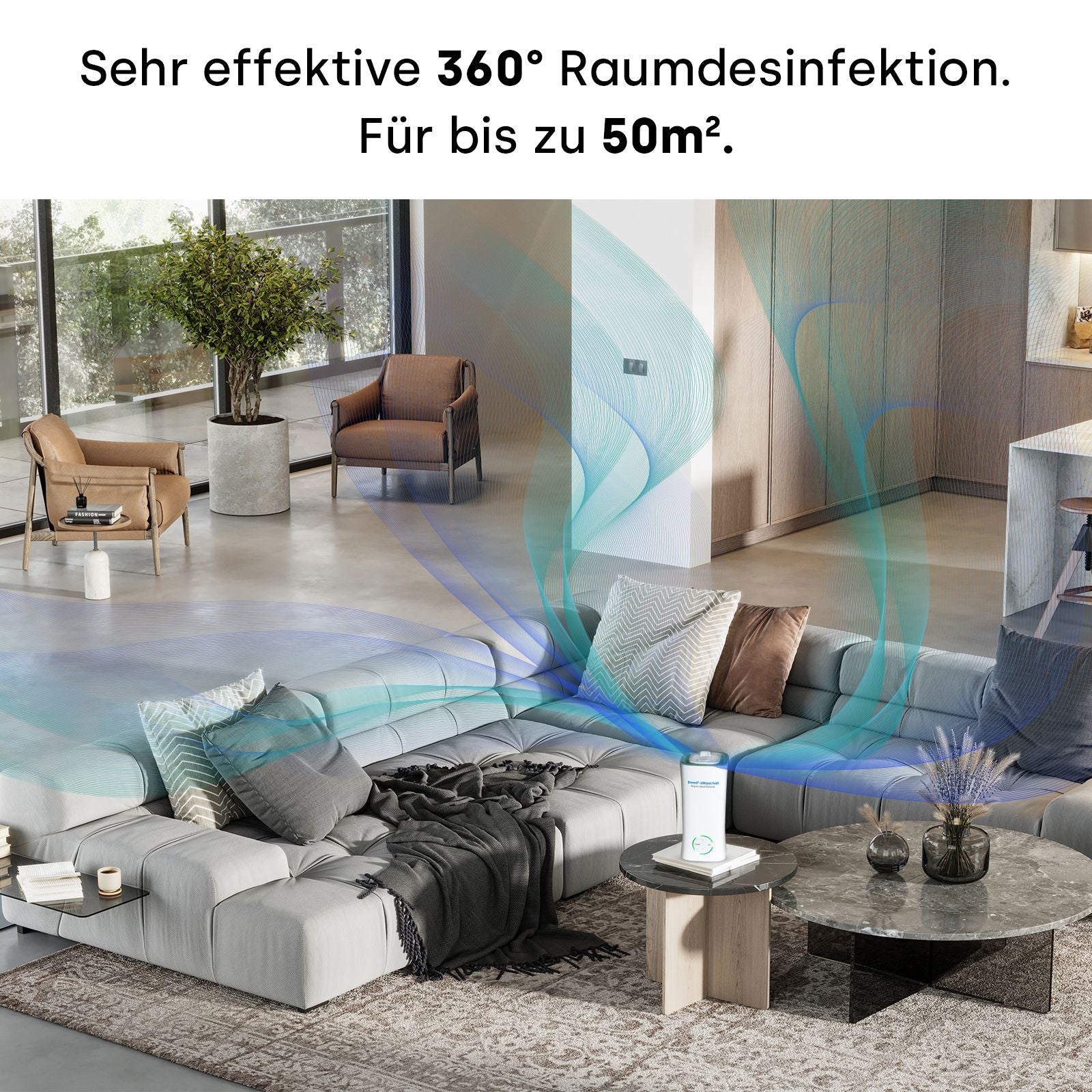 Raumluftbefeuchter (mit Desinfektionskonzentrat)