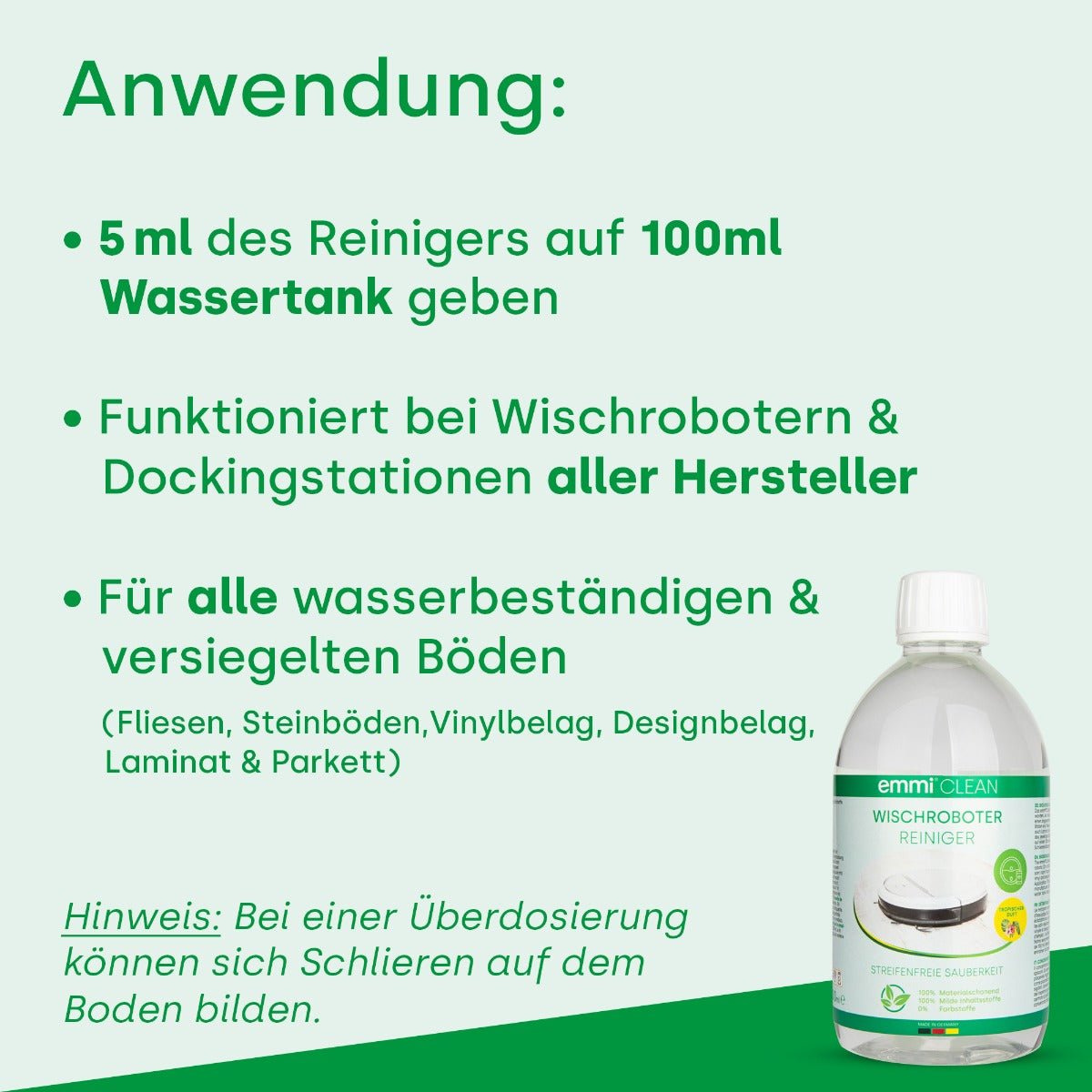 emmi-Clean robot mop cleaner 500ml