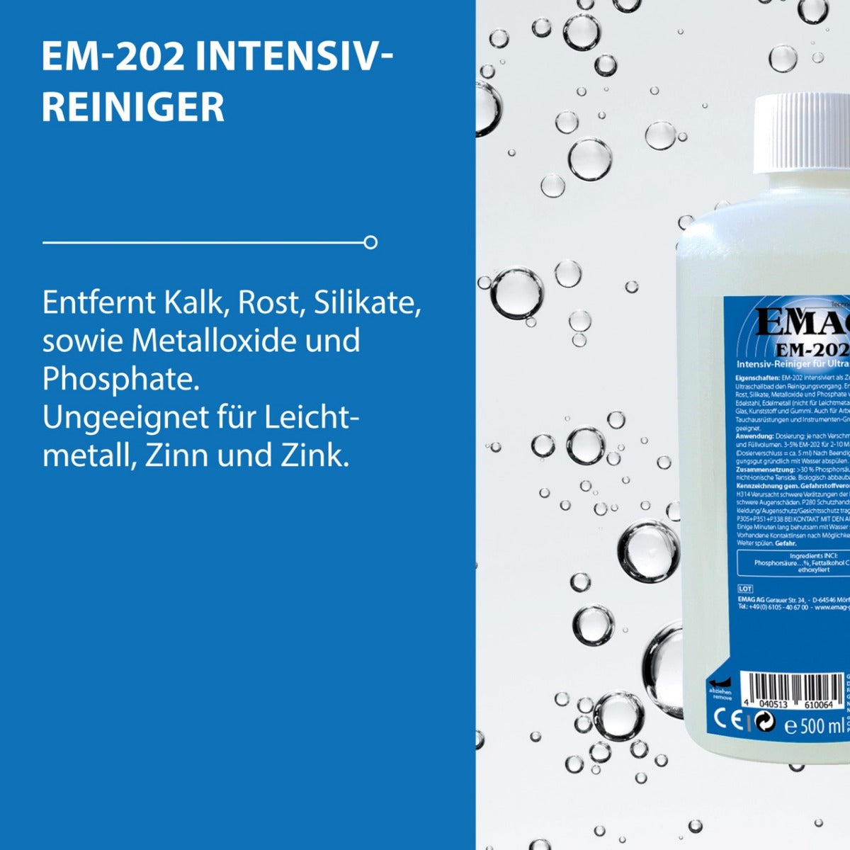 Instrumentenreiniger für Ultraschallgeräte EM-202 500ml