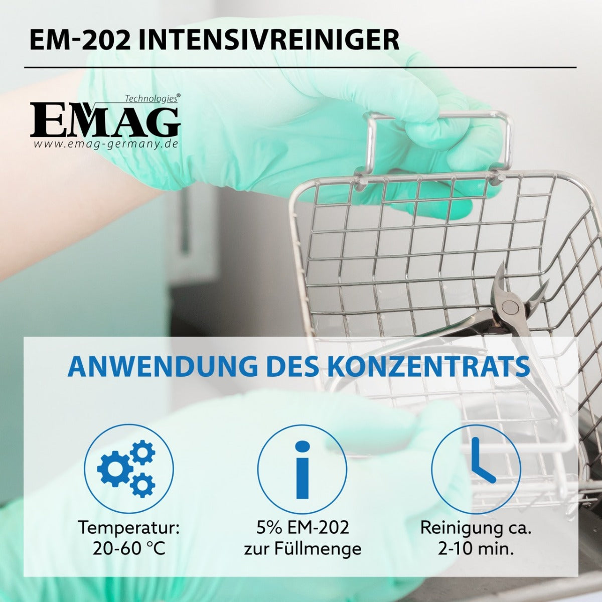 Instrumentenreiniger für Ultraschallgeräte EM-202 500ml