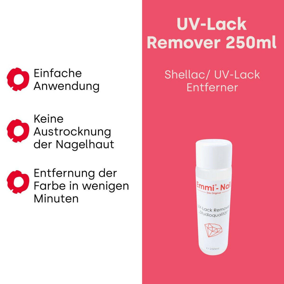 Dissolvant pour vernis Shellac / UV *qualité studio* 250 ml