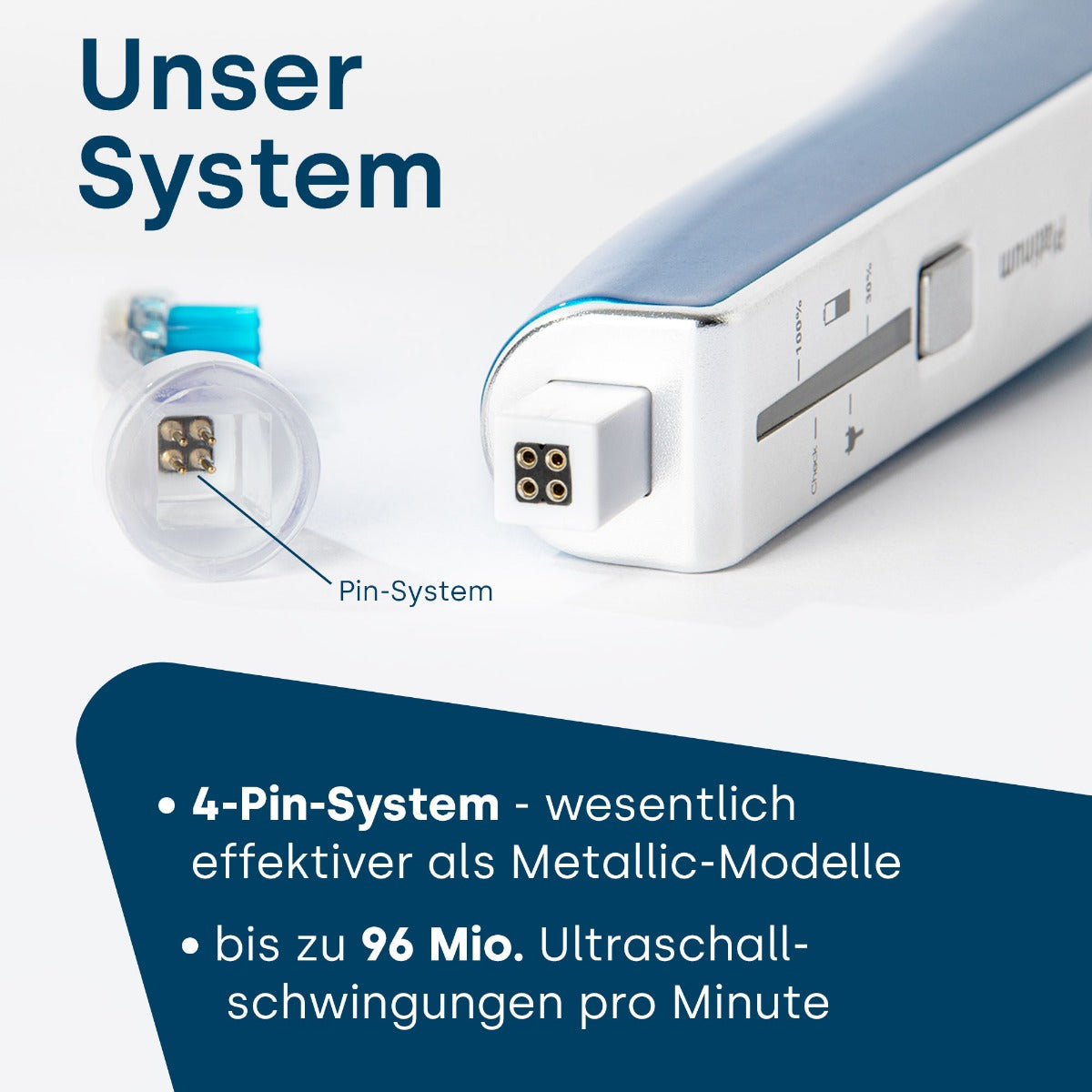 Emmi-dent Ultraschallzahnbürste Platinum Blau