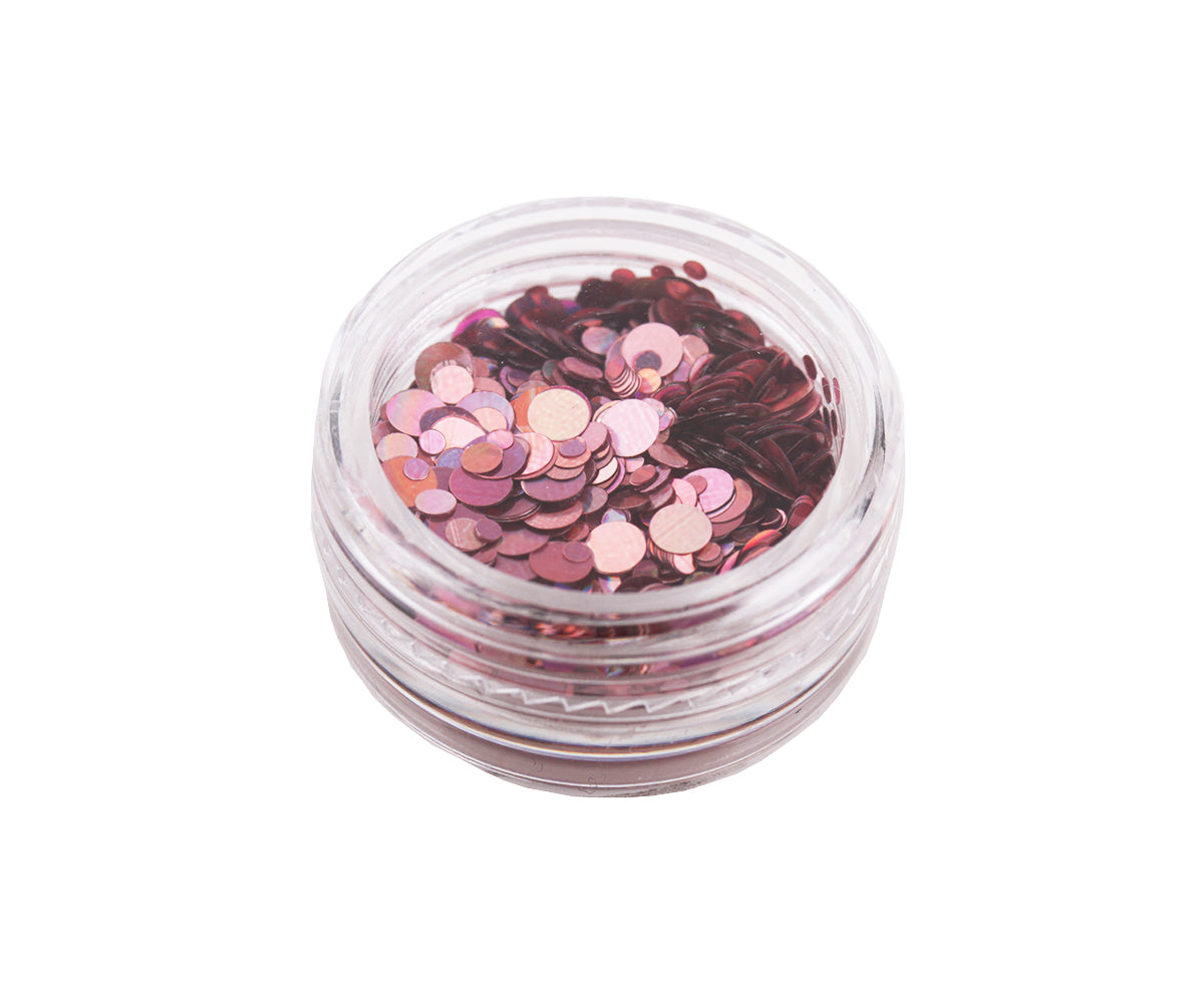 Mélange de paillettes roses