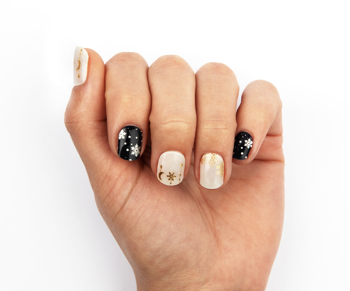 Feuilles à ongles en gel Emmi-Nail Flocons de neige 20 pièces.