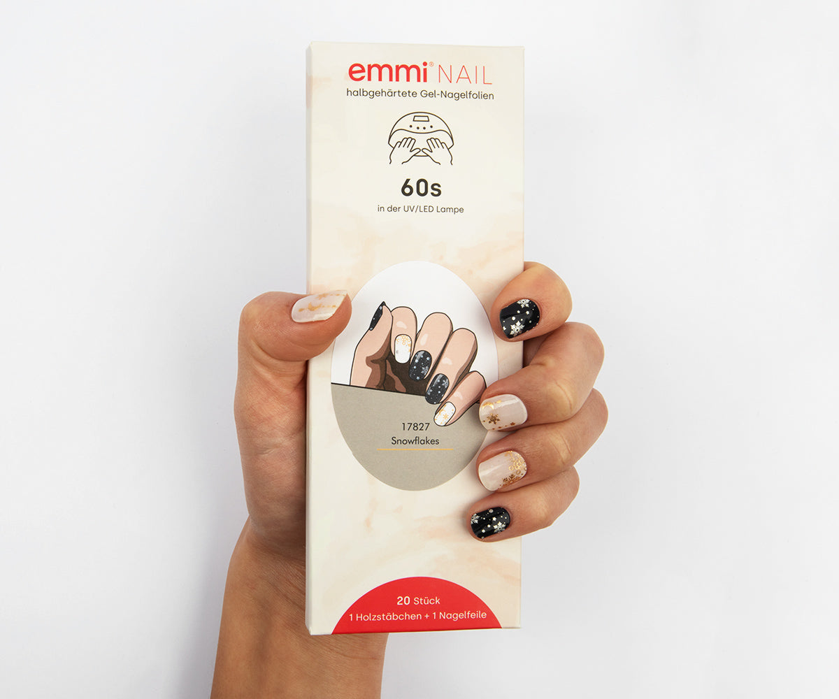 Feuilles à ongles en gel Emmi-Nail Flocons de neige 20 pièces.