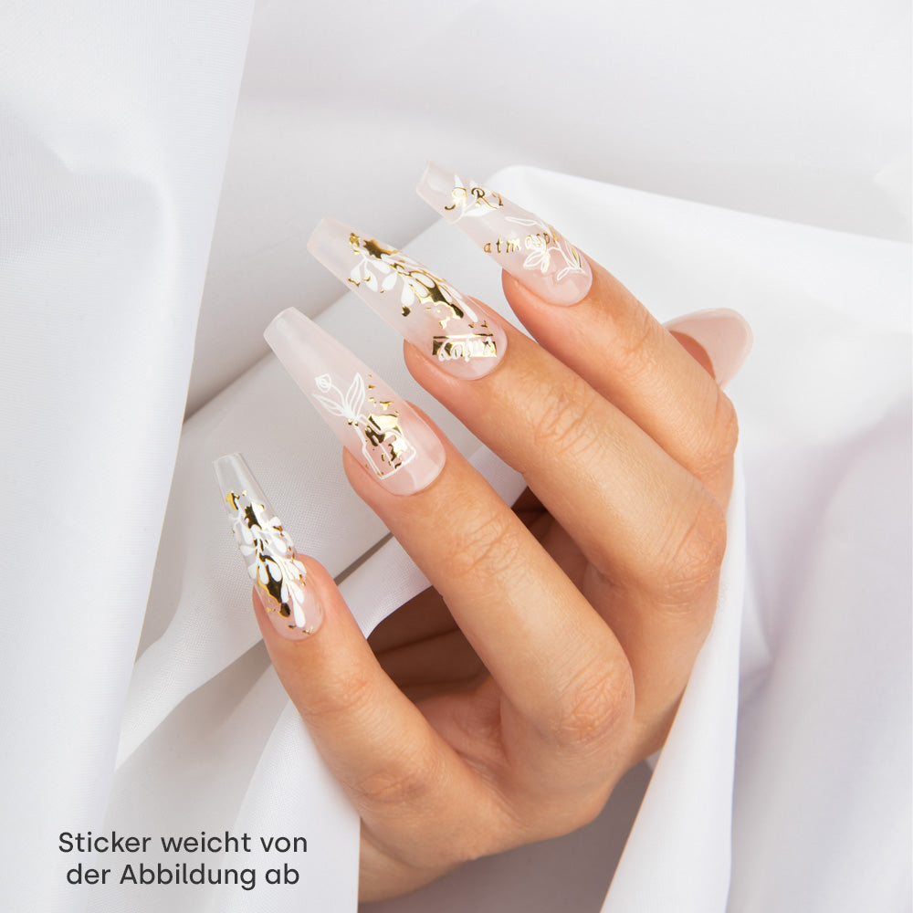 Autocollant pour ongles Emmi-Nail 3D Art Doré scintillant