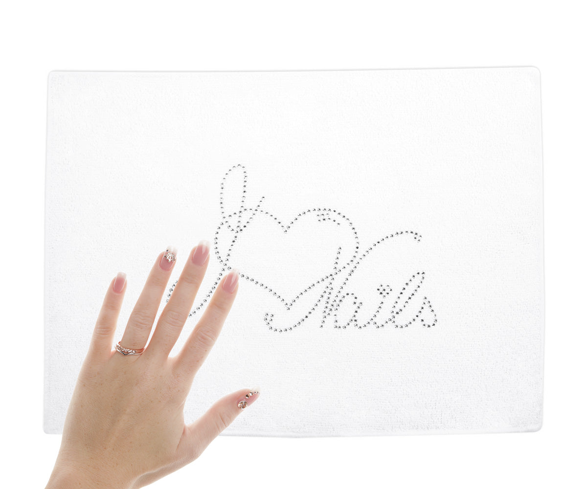 Handtuch mit Strasssteinen 40,5x29,5cm