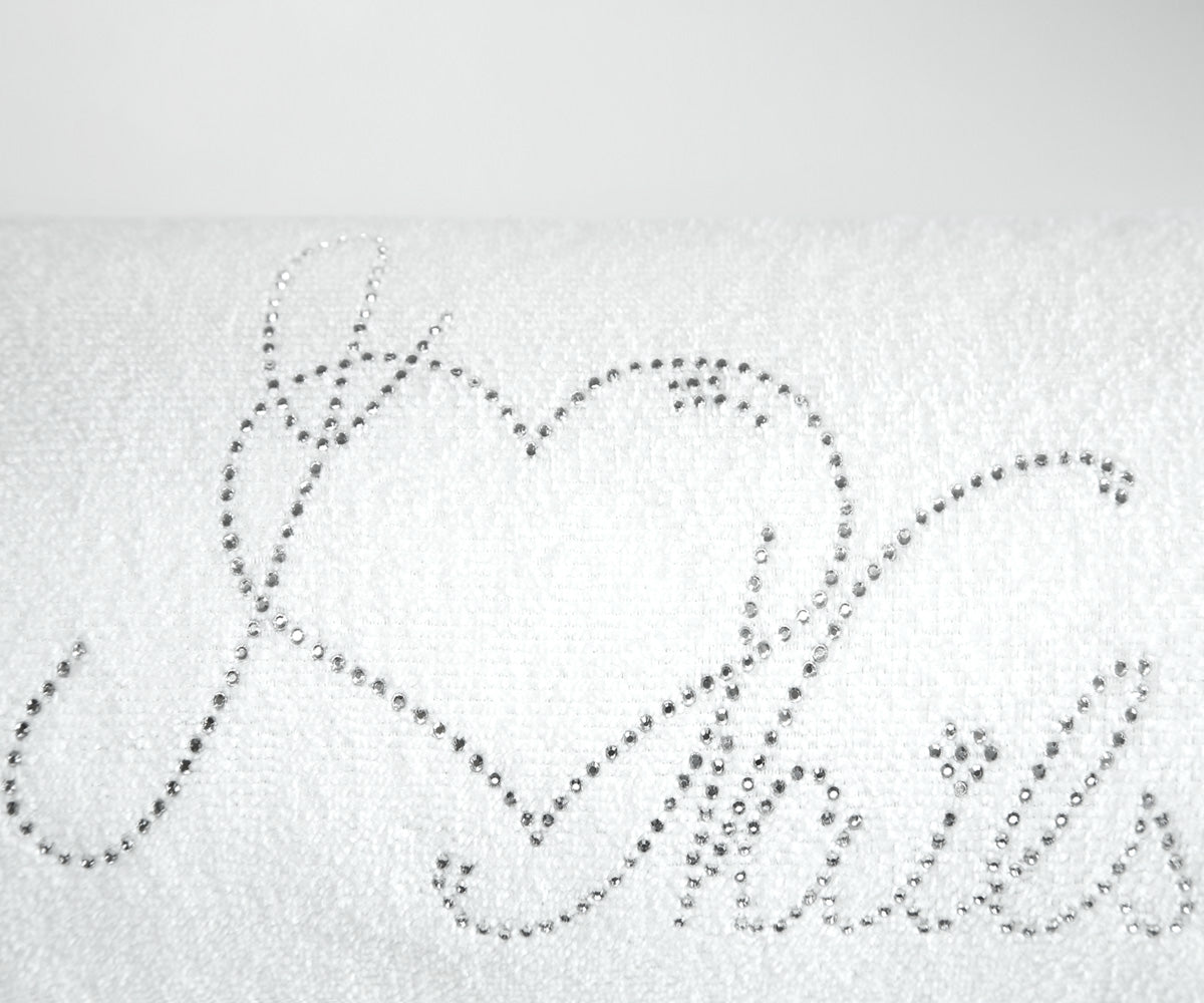 Handtuch mit Strasssteinen 40,5x29,5cm