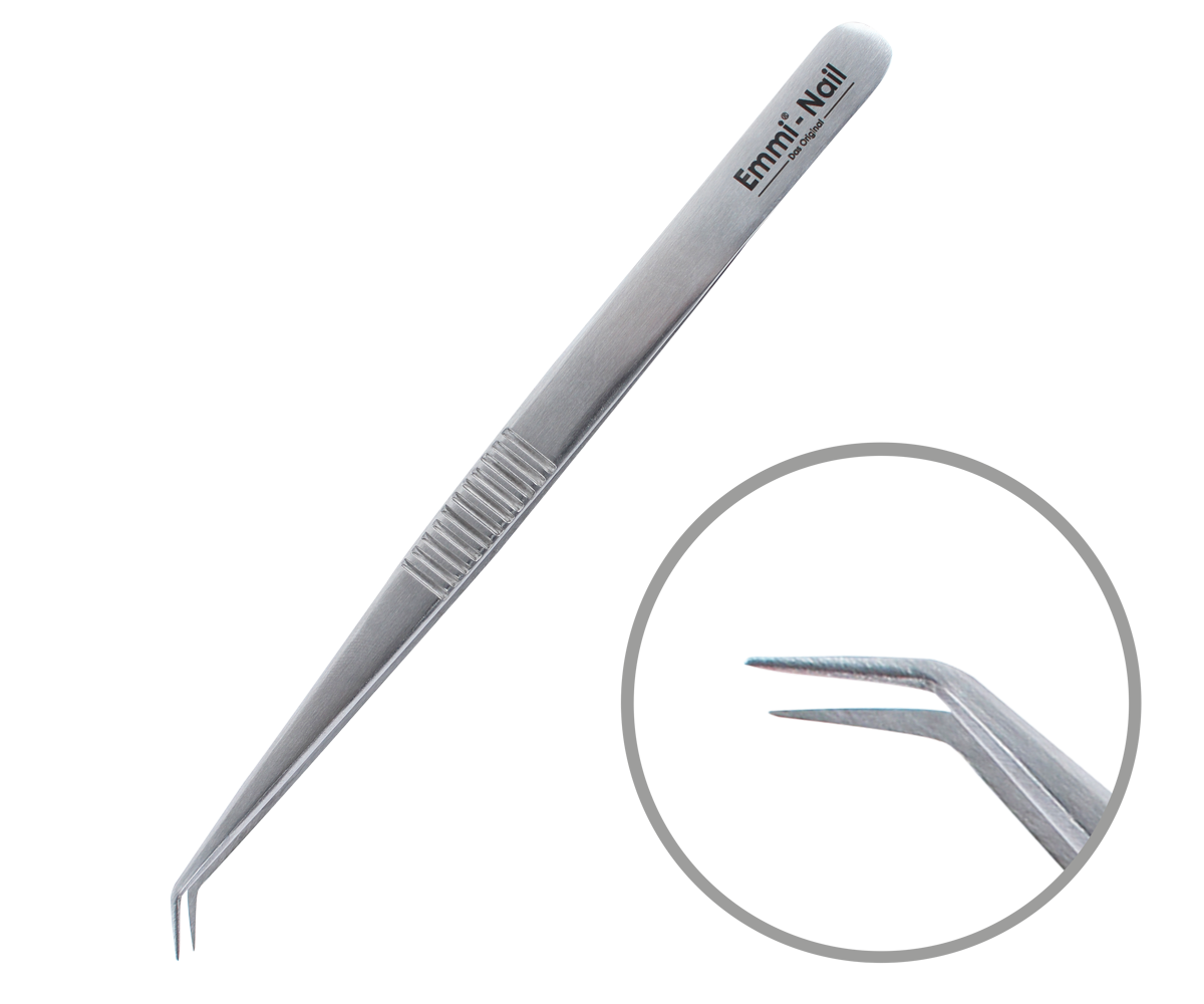 Lash Tweezer gebogen Emmi-Nail Logo