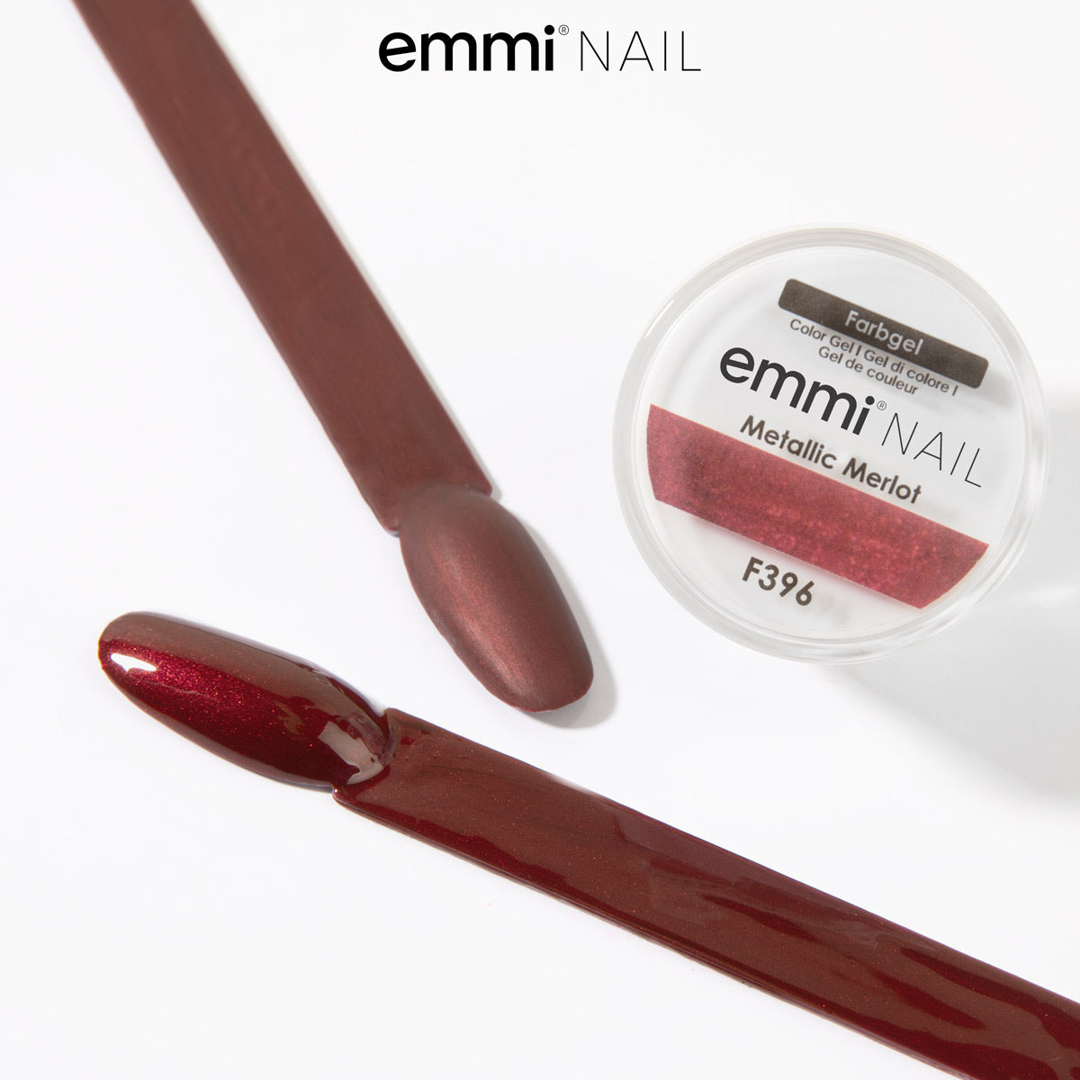 Gel de couleur pour ongles Emmi-Nail Merlot métallisé 5 ml -F396-