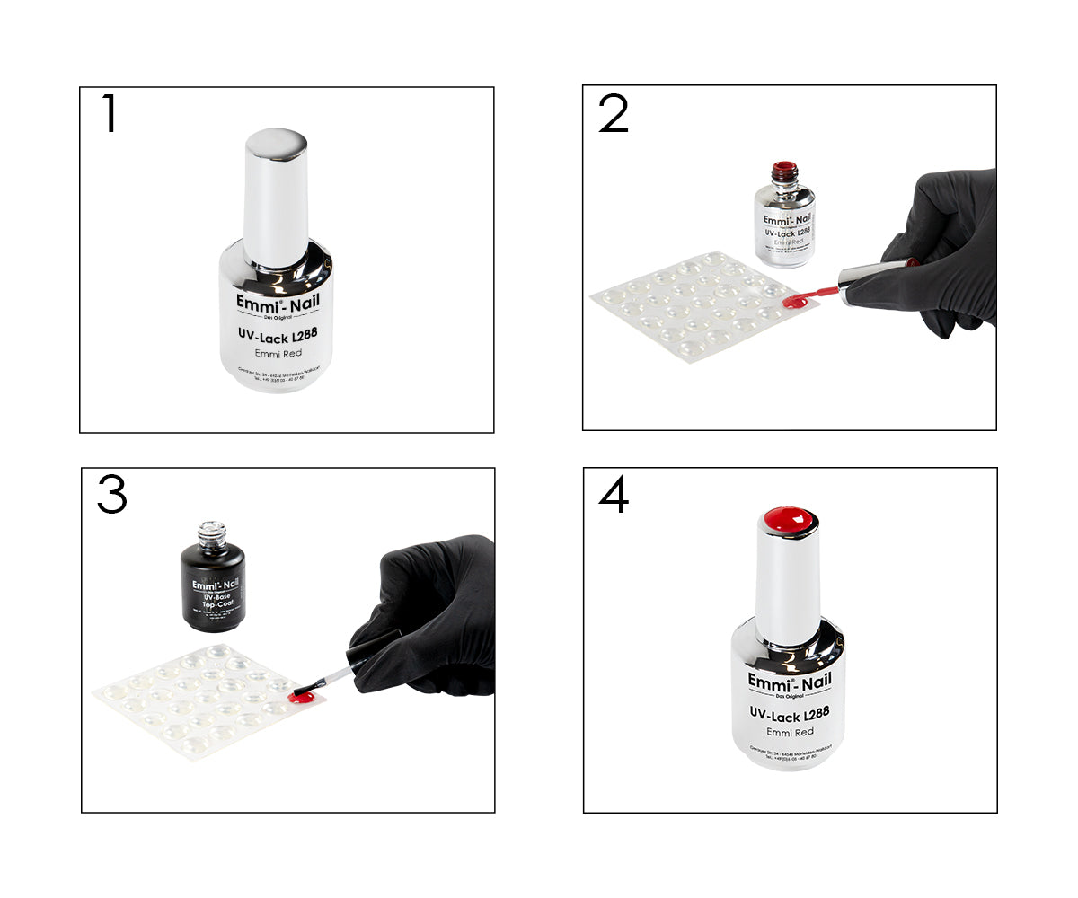 Pastilles adhésives pour gels et vernis UV/LED 25 pièces