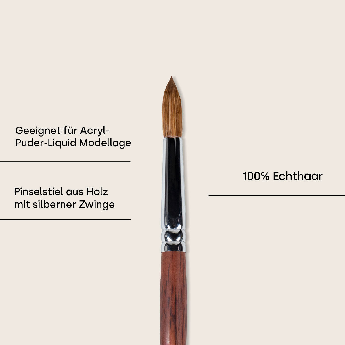 Emmi-Nail Acryl-Pinsel Gr.14, 100% Echthaar